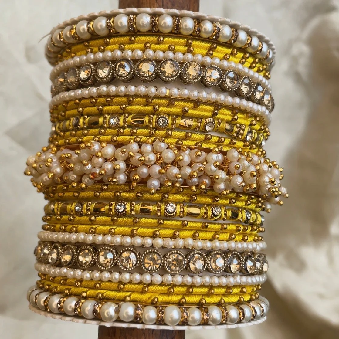 Traditional Gajra Bangle Set for 2 Hands by Leshya - Image 2