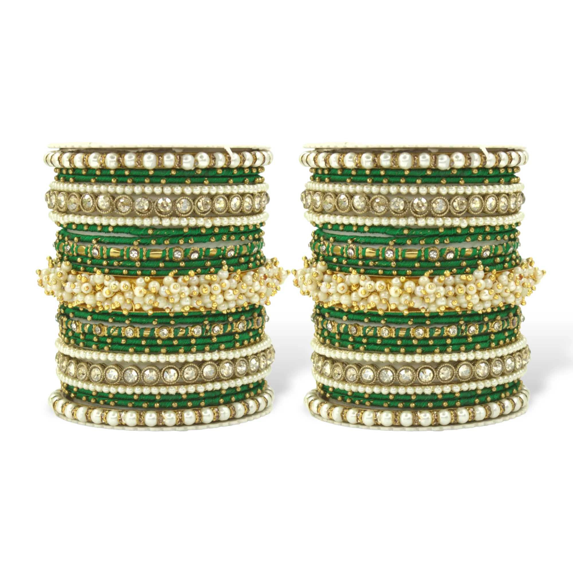 Traditional Gajra Bangle Set for 2 Hands by Leshya - Image 4