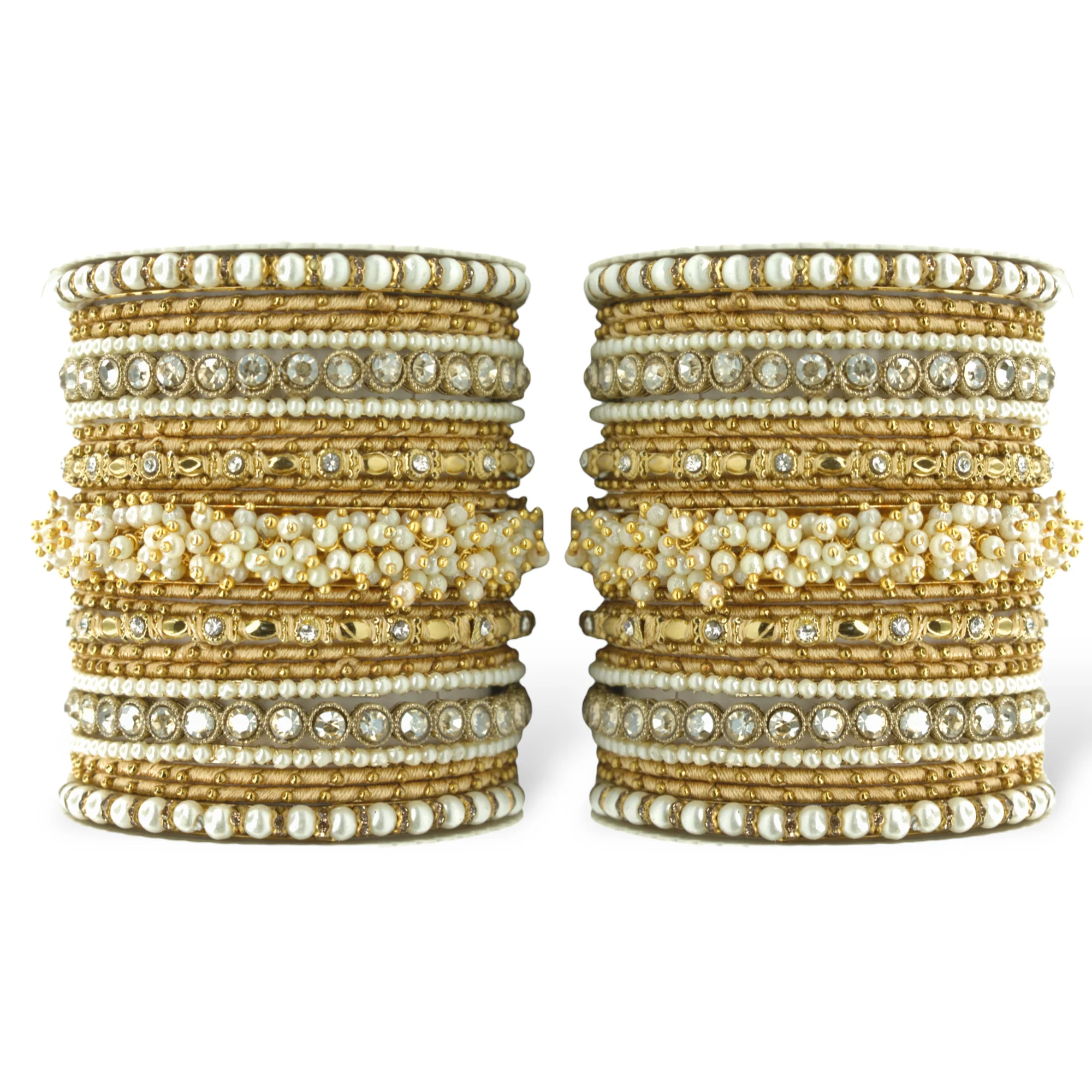 Traditional Gajra Bangle Set for 2 Hands by Leshya - Image 7
