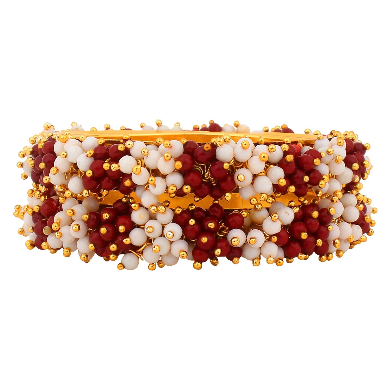 Traditional Gajra Bracelet with Two colour Combo by Leshya - Image 12