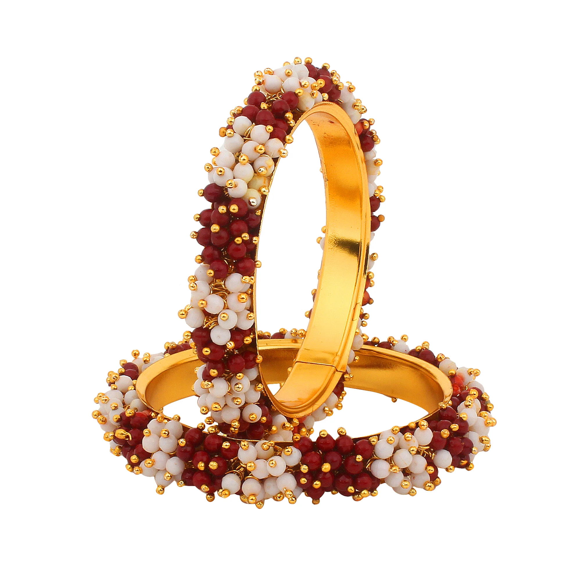 Traditional Gajra Bracelet with Two colour Combo by Leshya - Image 13