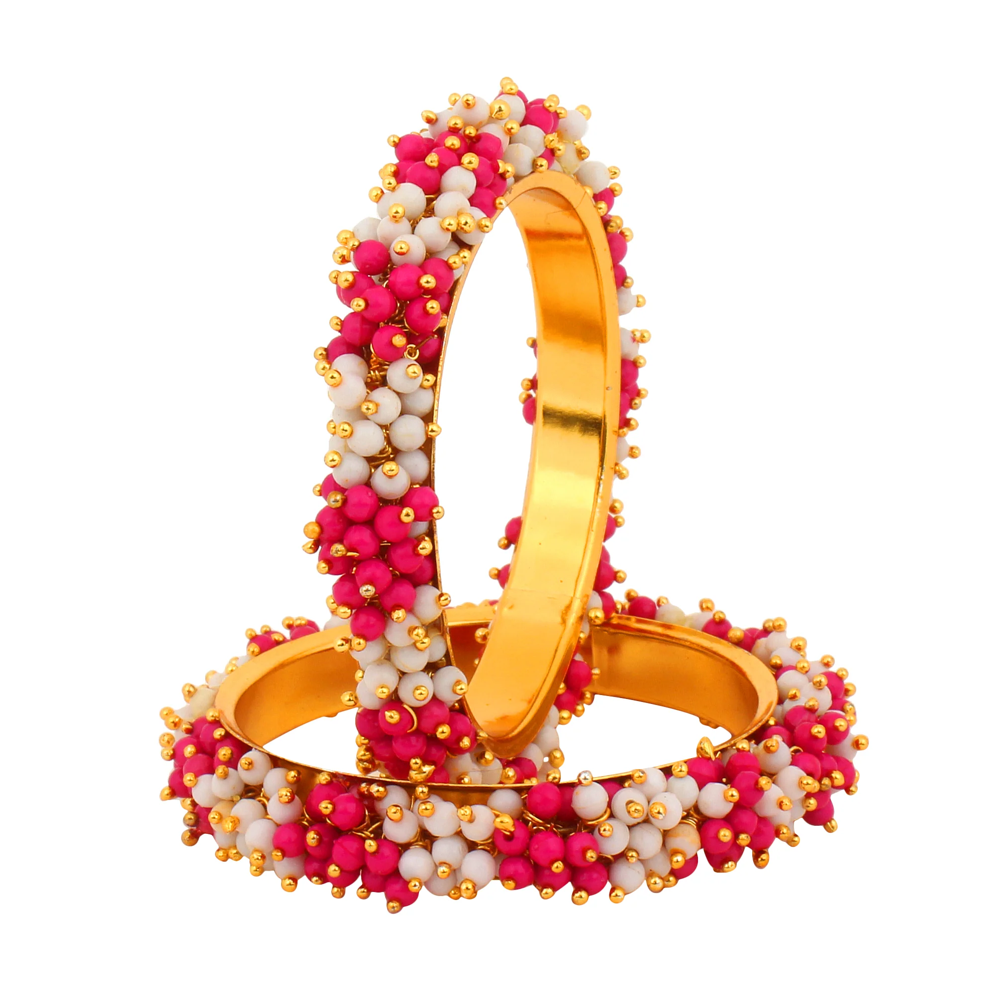 Traditional Gajra Bracelet with Two colour Combo by Leshya - Image 17