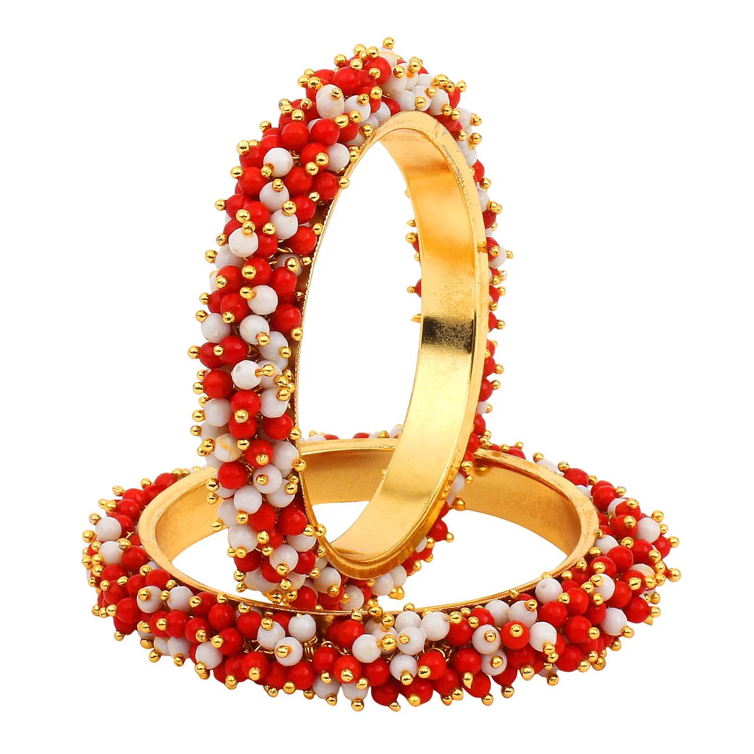 Traditional Gajra Bracelet with Two colour Combo by Leshya - Image 3
