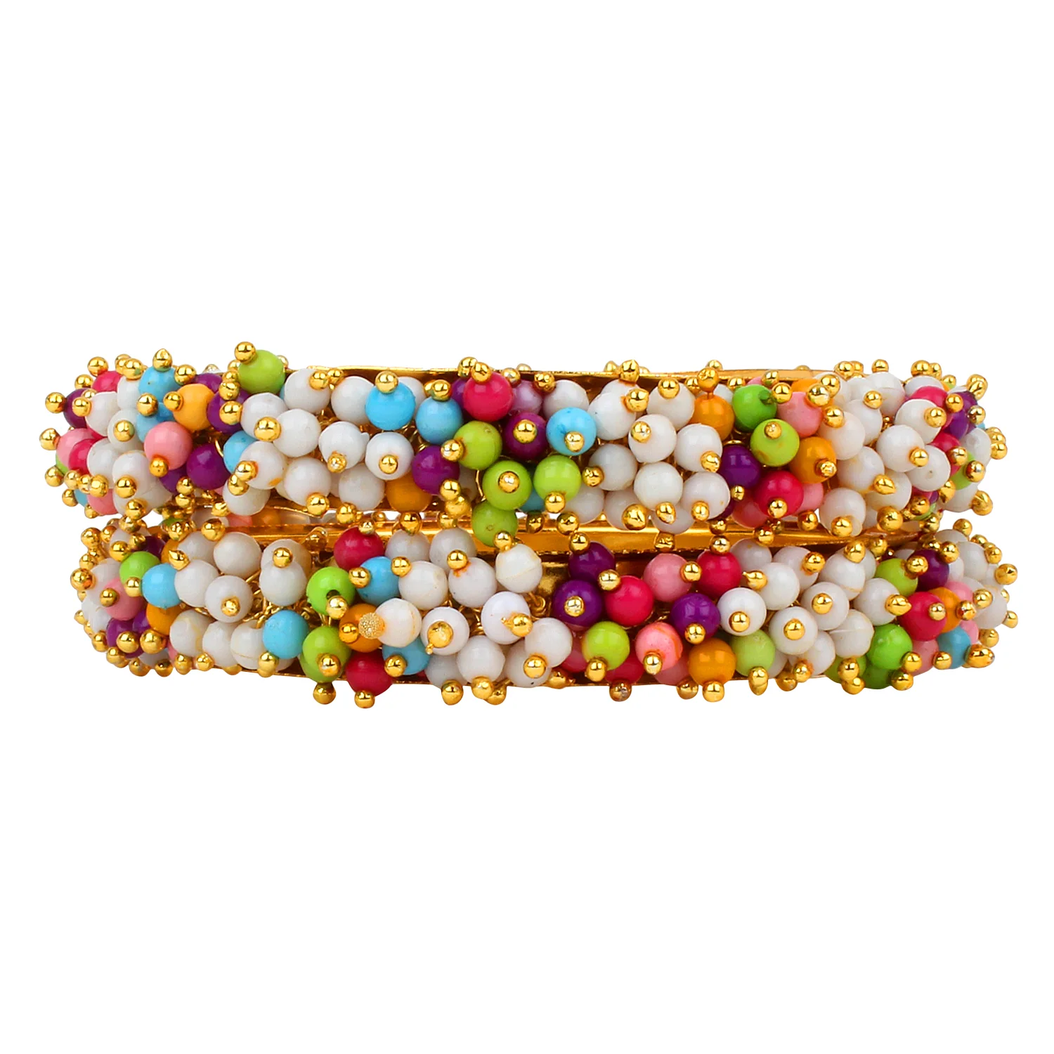 Traditional Gajra Bracelet with Two colour Combo by Leshya - Image 4