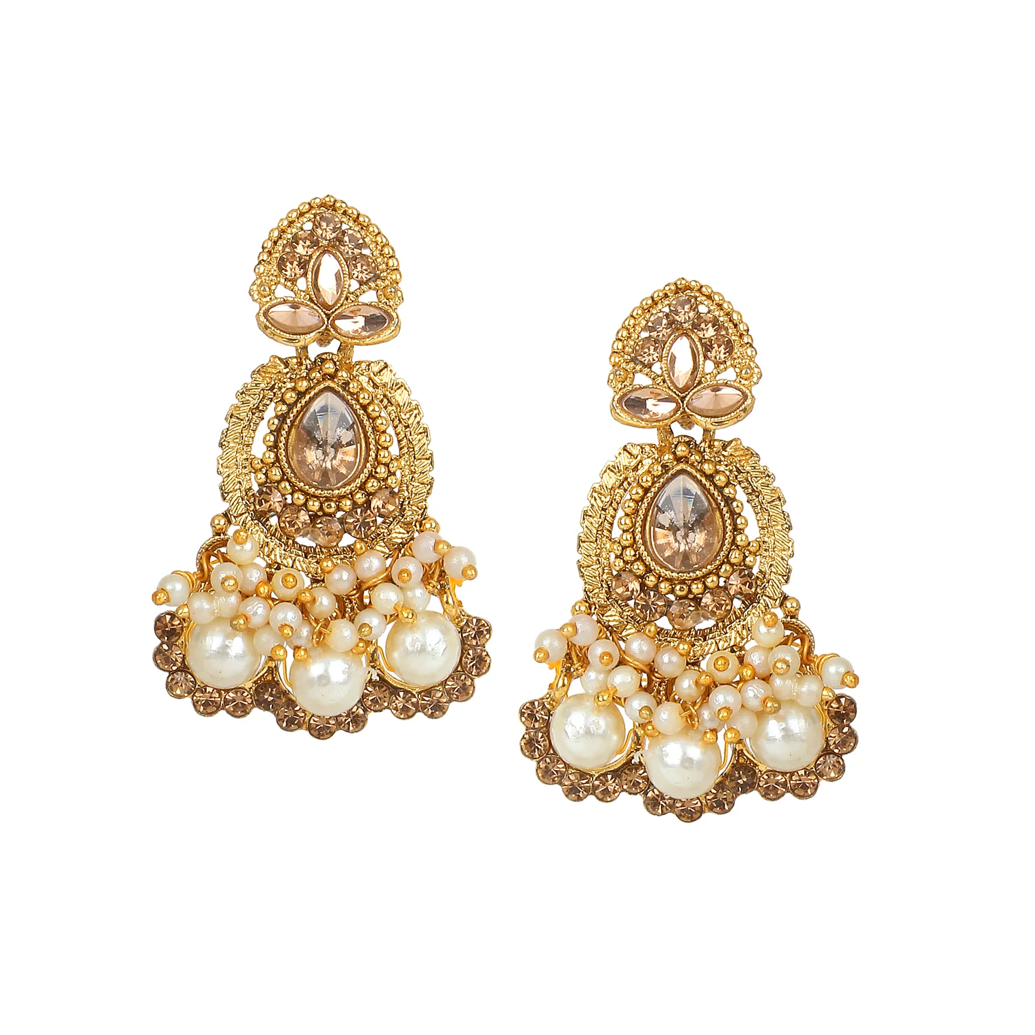 Traditional Golden Stone and Pearl and Bead border  by Leshya - Image 4