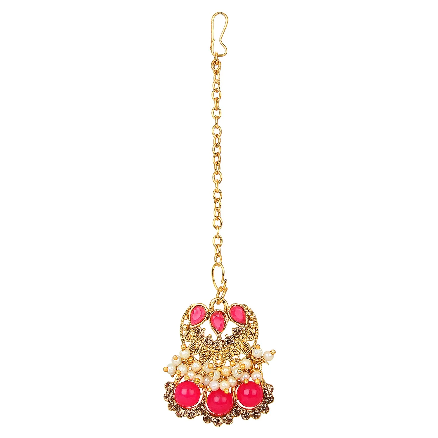 Traditional Golden Stone and Pearl Bangle Set by Leshya - Image 7