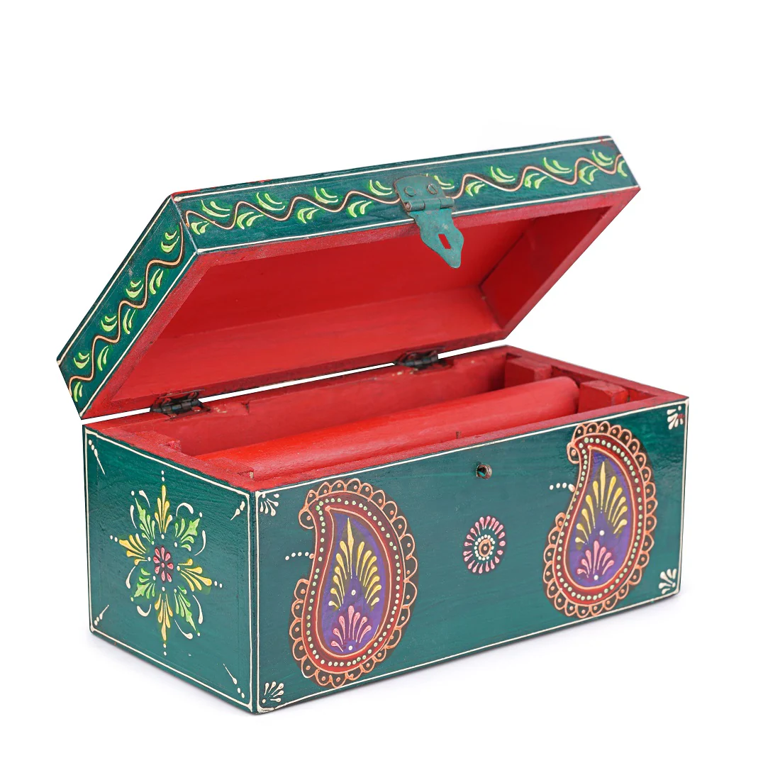 Traditional Hand Painted Indian Jewellery & Bangle Storage Box by Leshya - Image 4