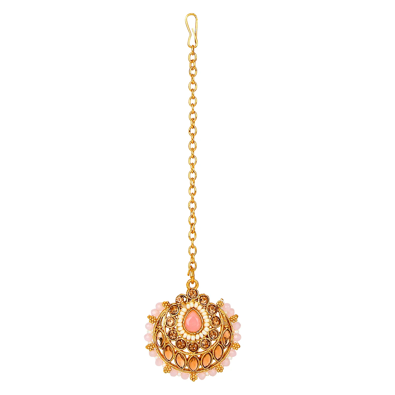 Traditional Matte Red Jewellery Set with Kundan by Leshya - Image 12