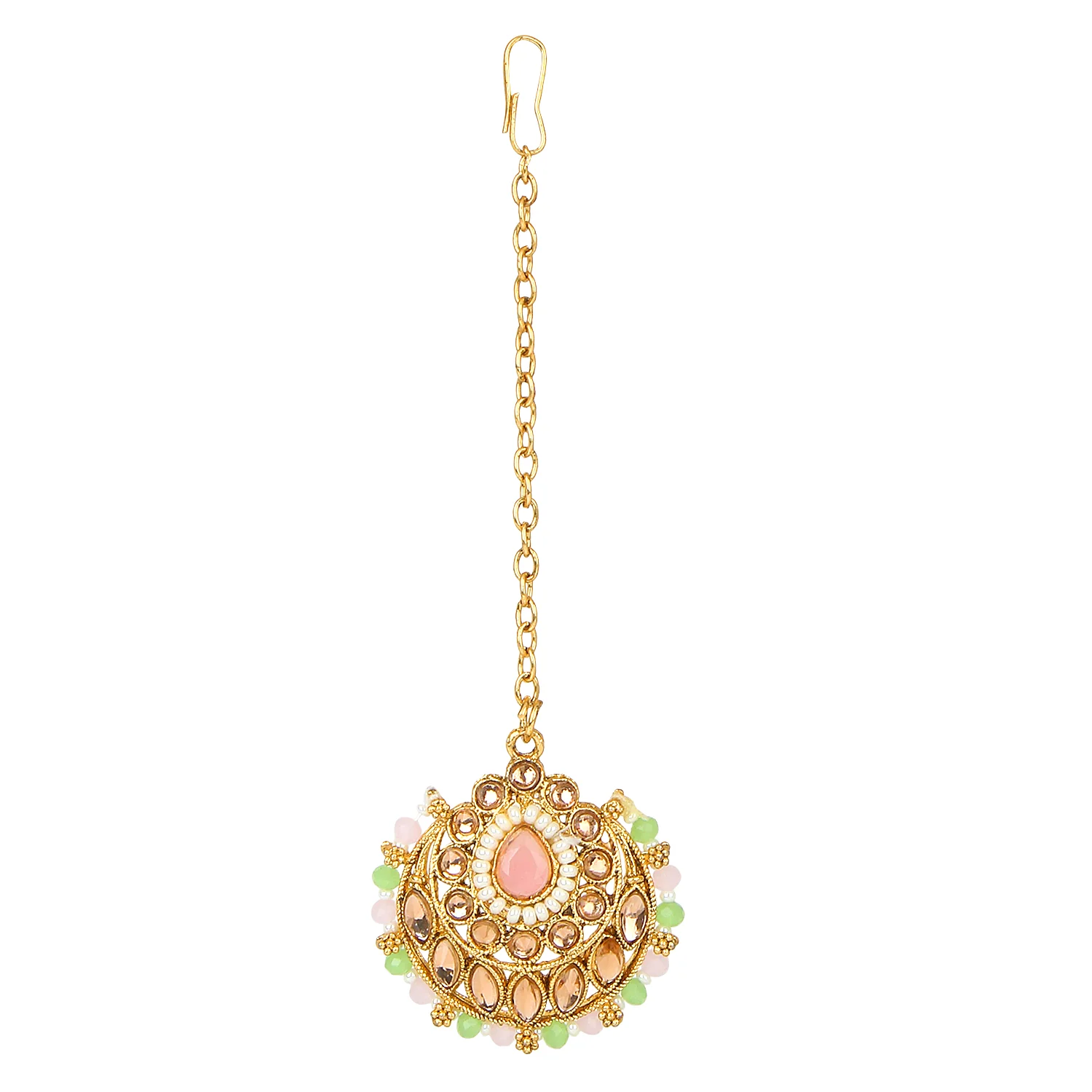 Traditional Matte Red Jewellery Set with Kundan by Leshya - Image 8