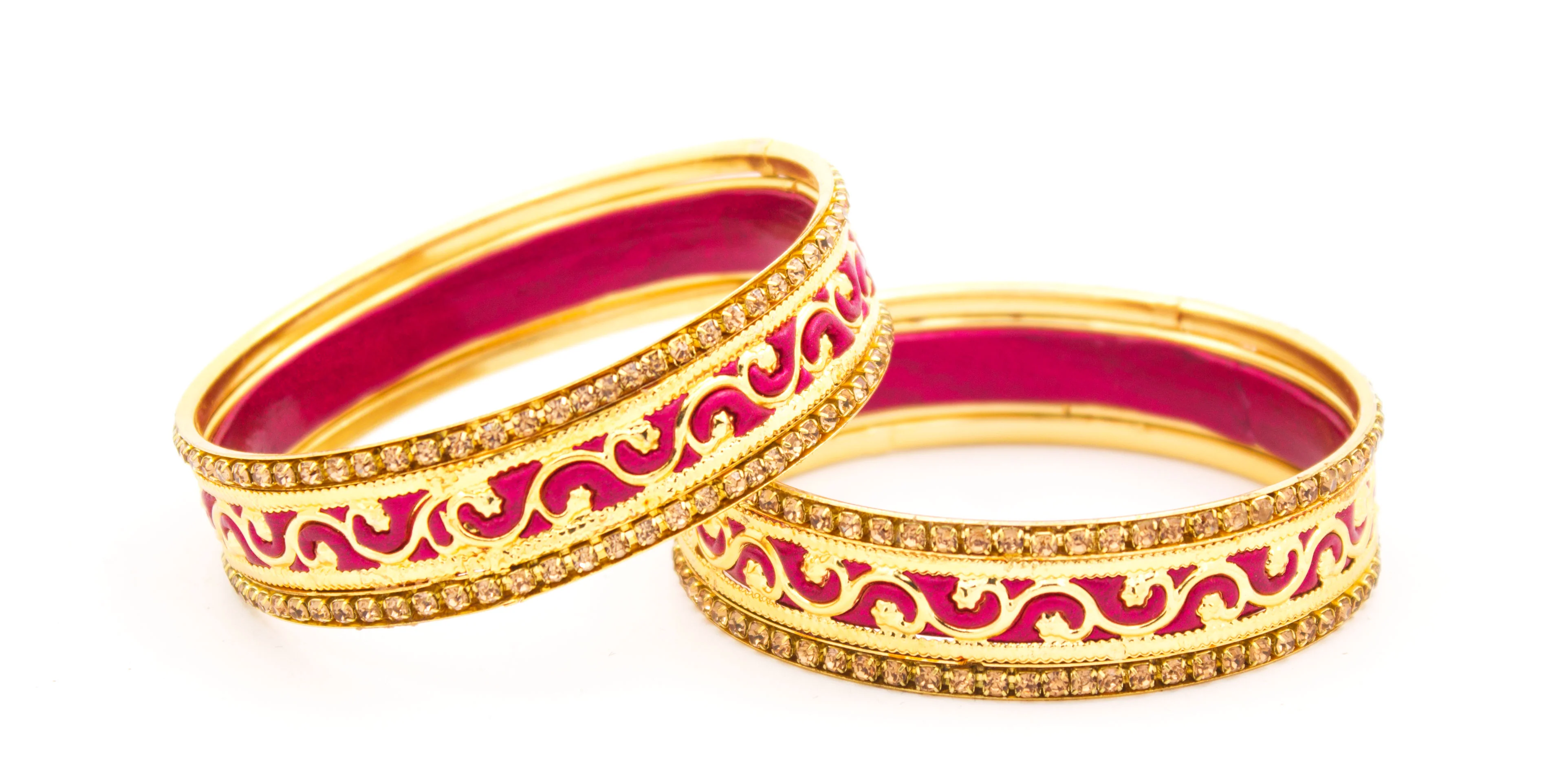 Traditional Meenakari Bracelet pair by Leshya - Image 3