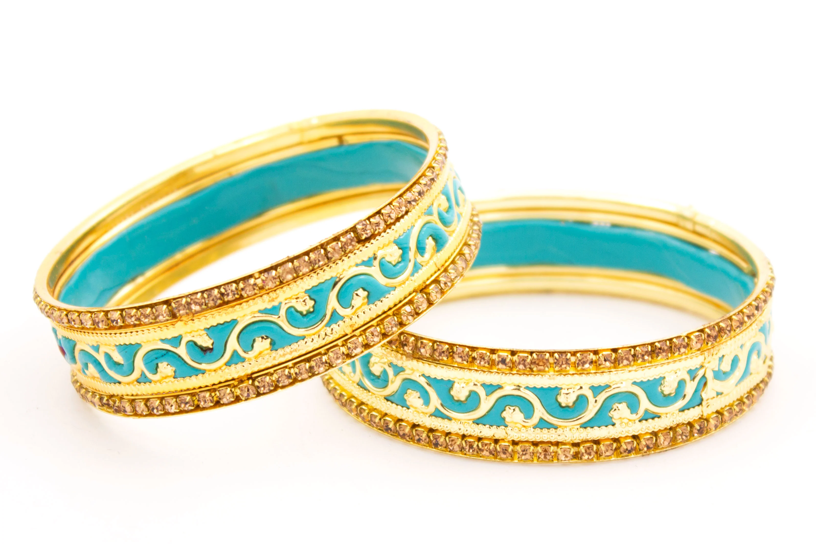 Traditional Meenakari Bracelet pair by Leshya - Image 4