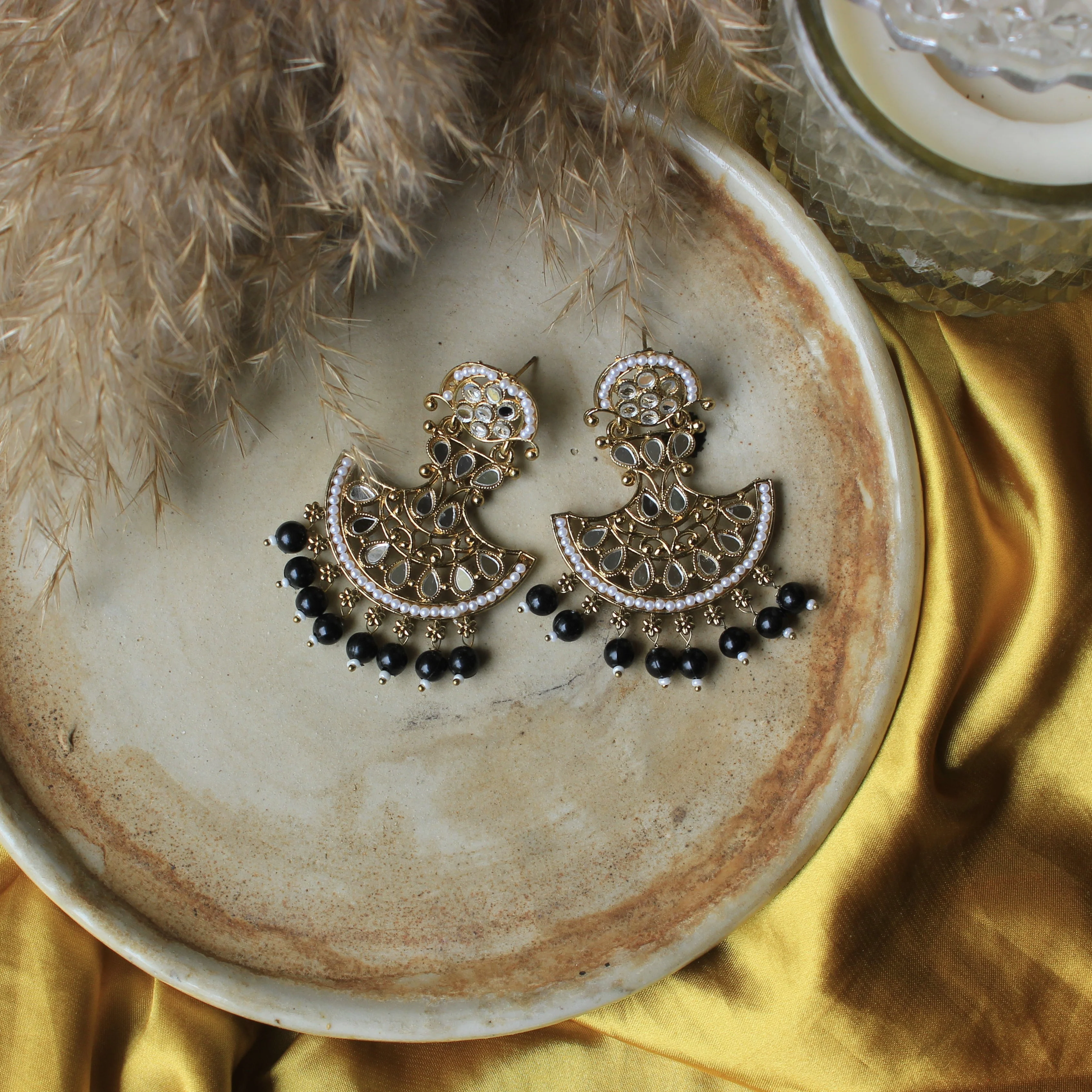 Traditional Mirror Jhumki Earring by Leshya - Image 4