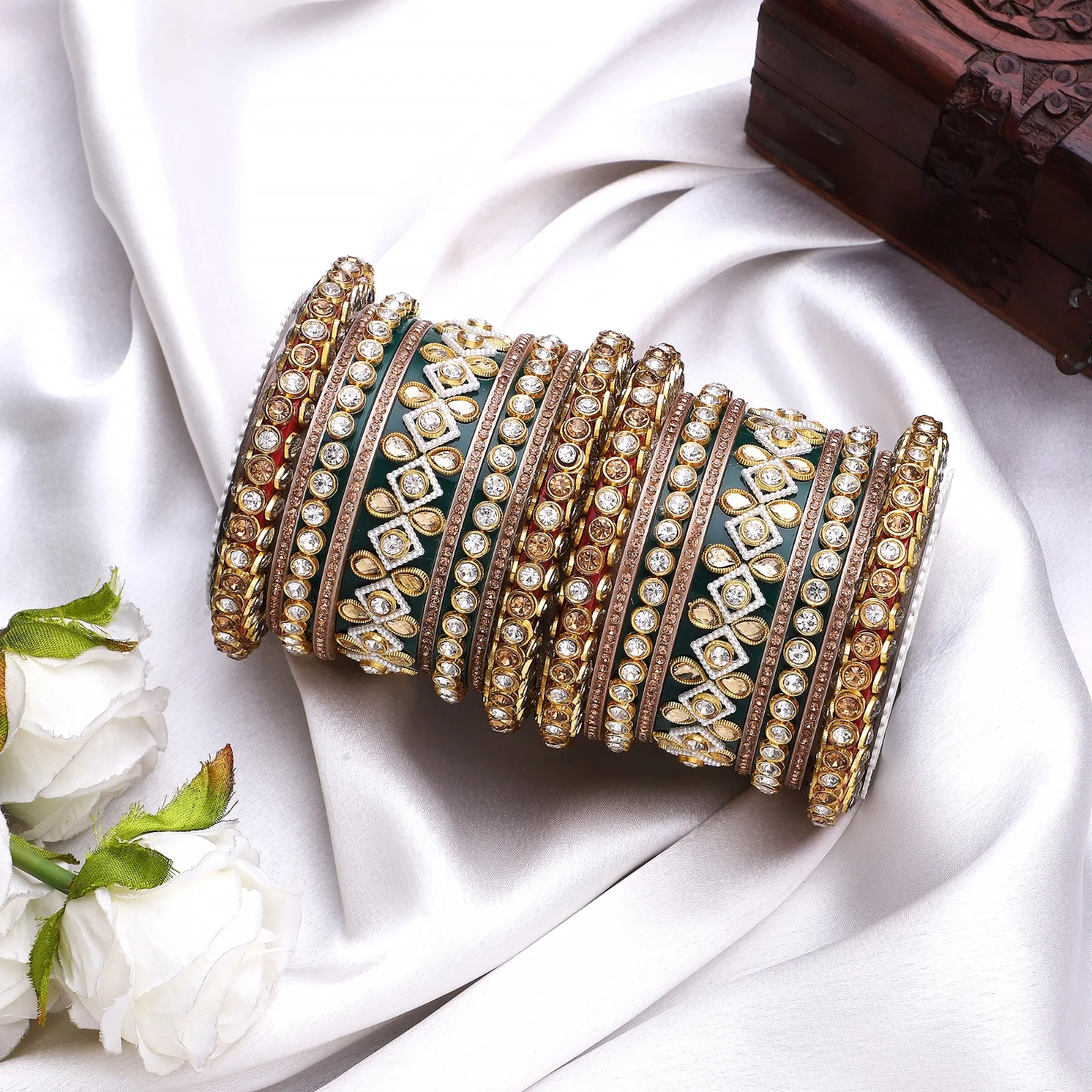 Traditional Rajasthani Bridal Chura by Leshya - Image 3