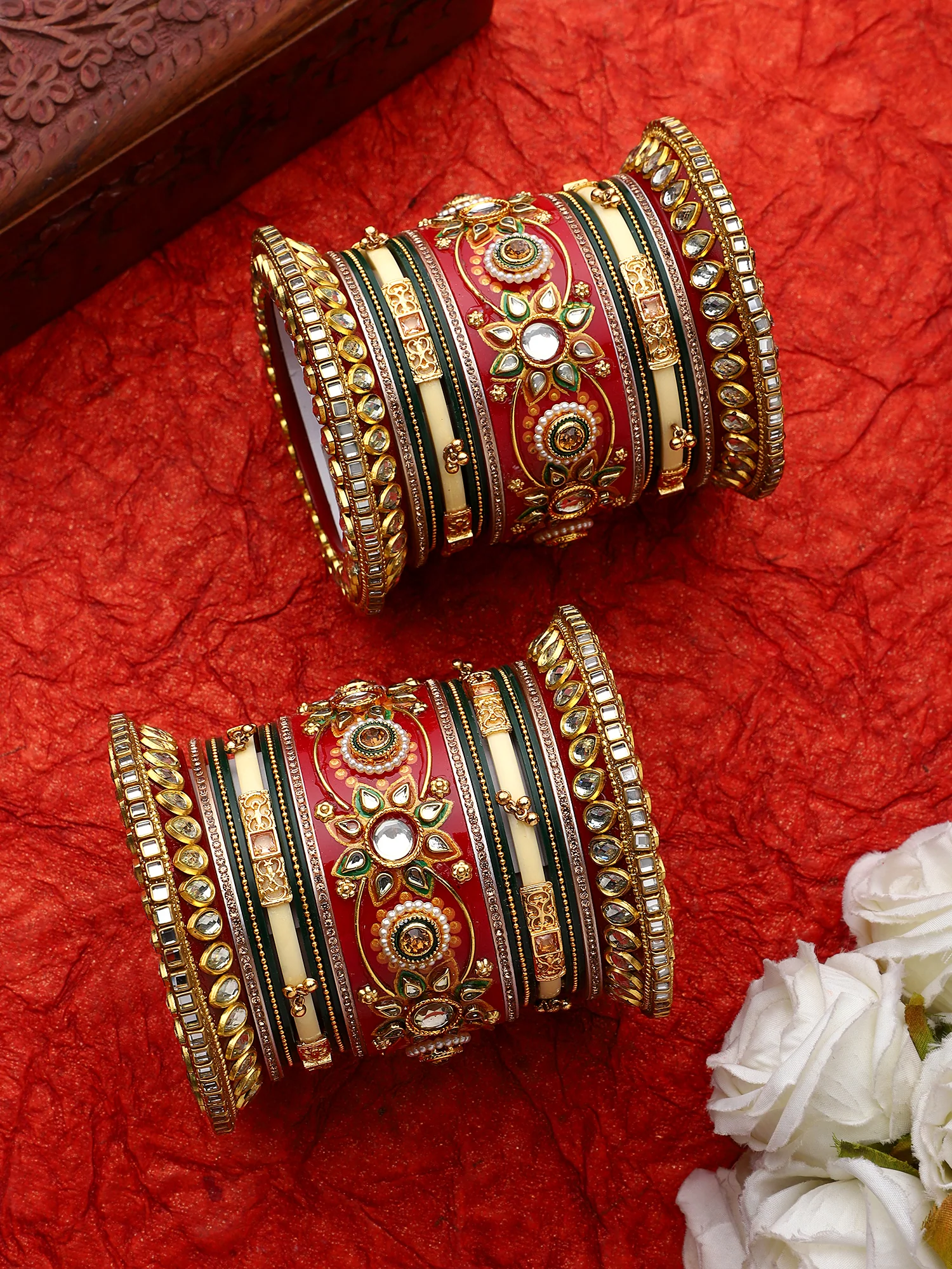 Traditional Rajasthani Bridal Chura by Leshya - Image 2