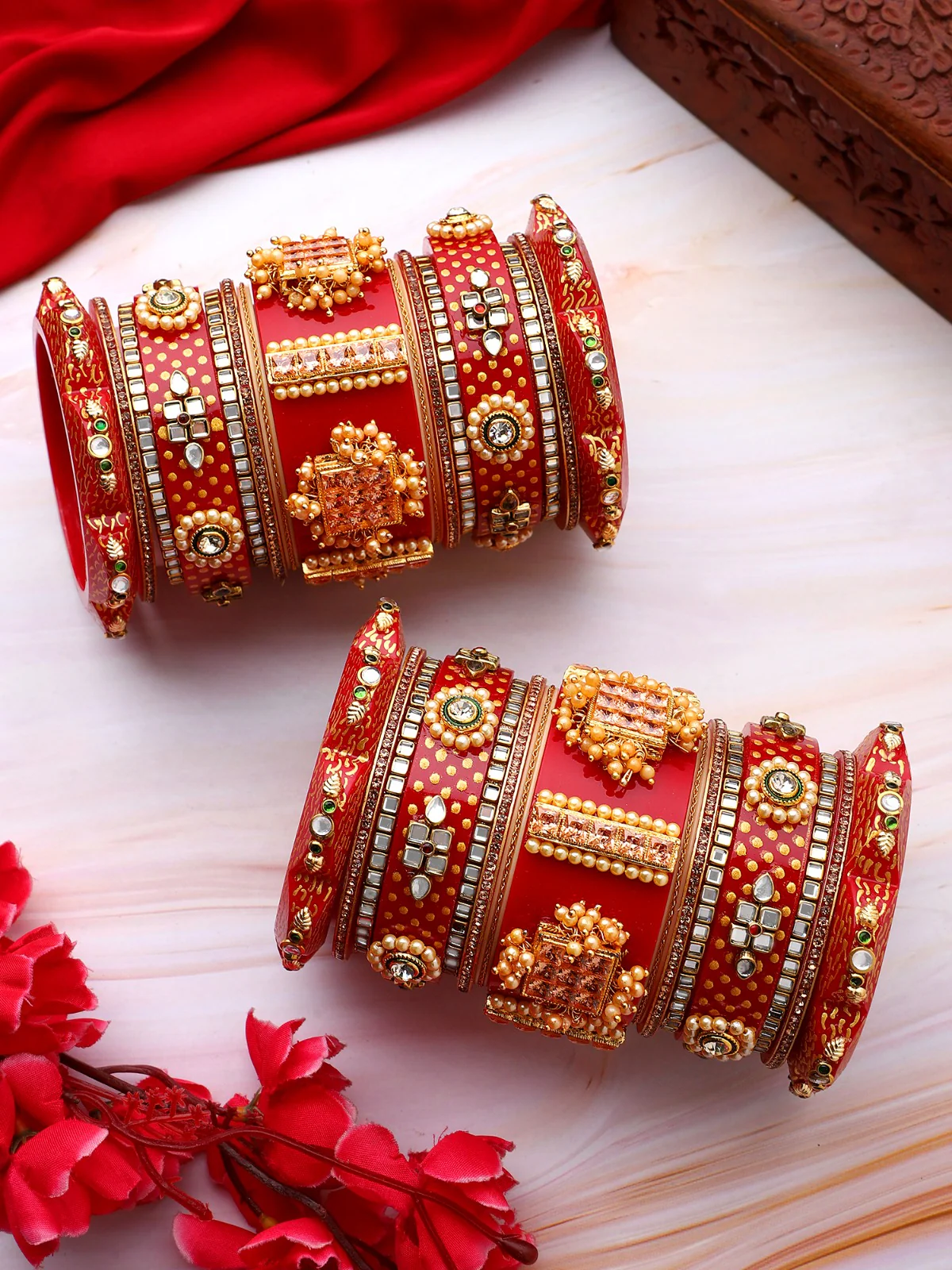 Traditional Rajasthani Bridal Chura by Leshya - Image 2