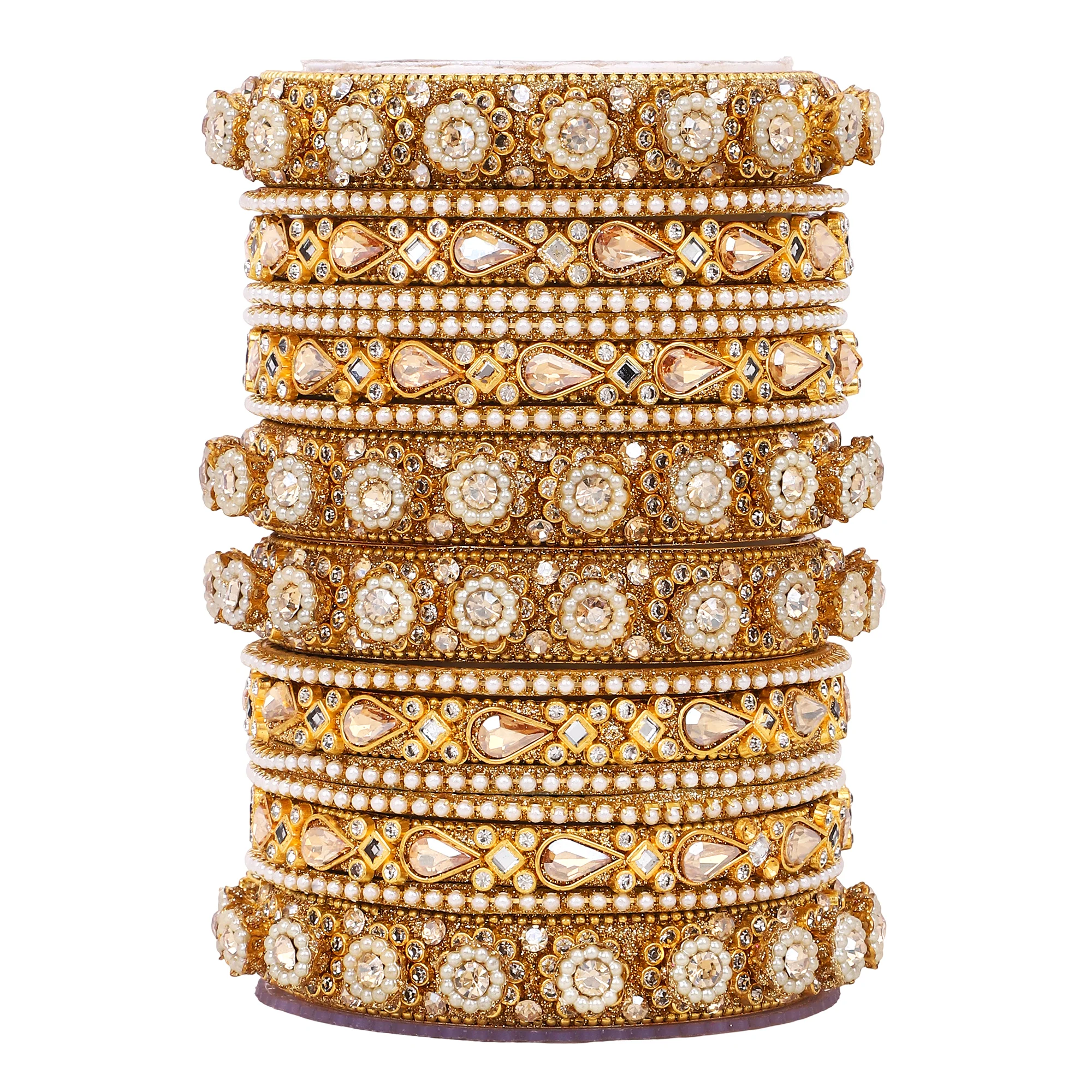Traditional Rajasthani Bridal Chura with Pacheli Kada by Leshya - Image 2