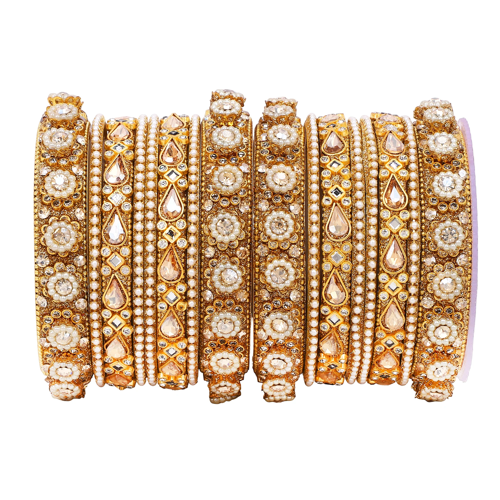 Traditional Rajasthani Bridal Chura with Pacheli Kada by Leshya - Image 3
