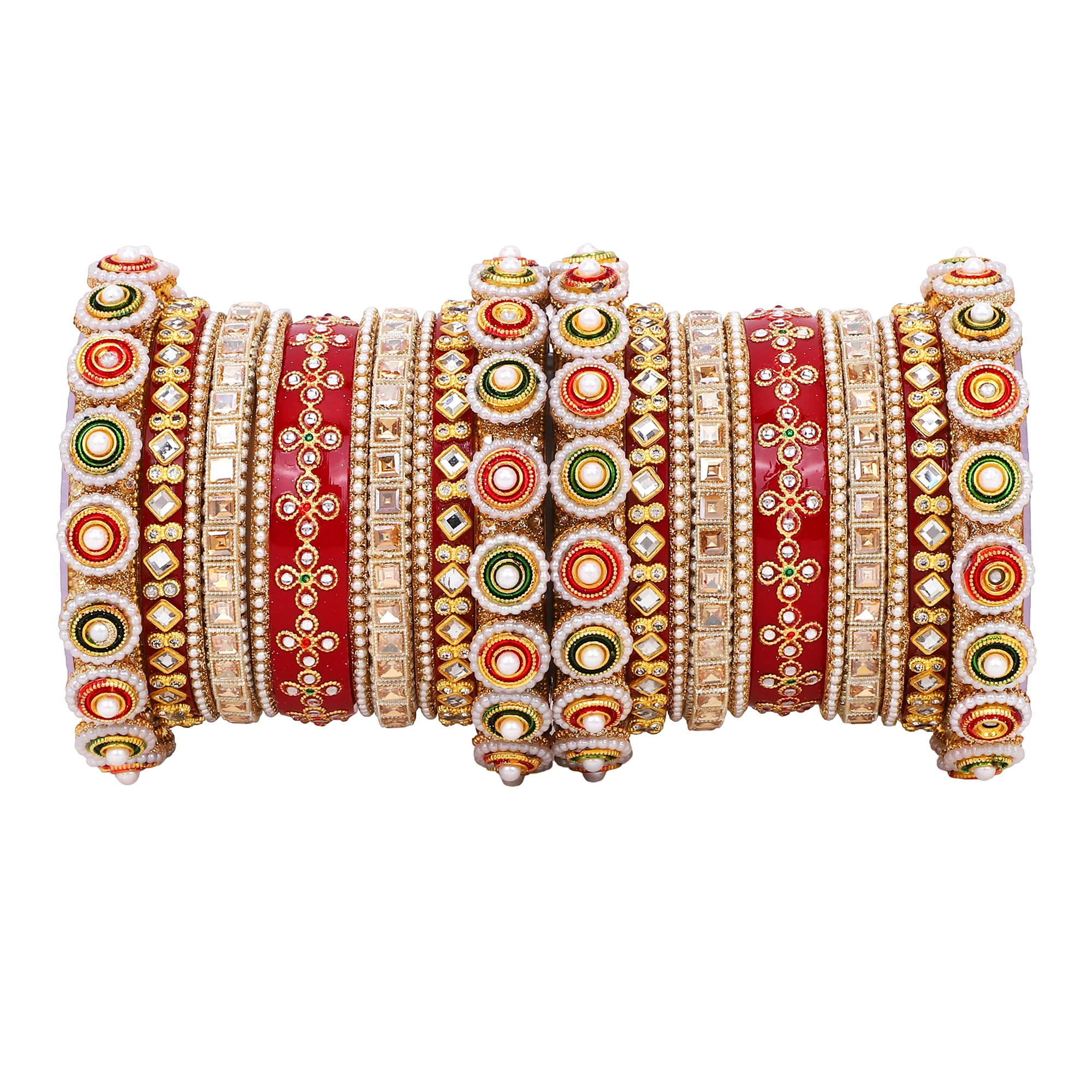 Traditional Rajasthani Bridal Chura with pacheli kada by Leshya - Image 3