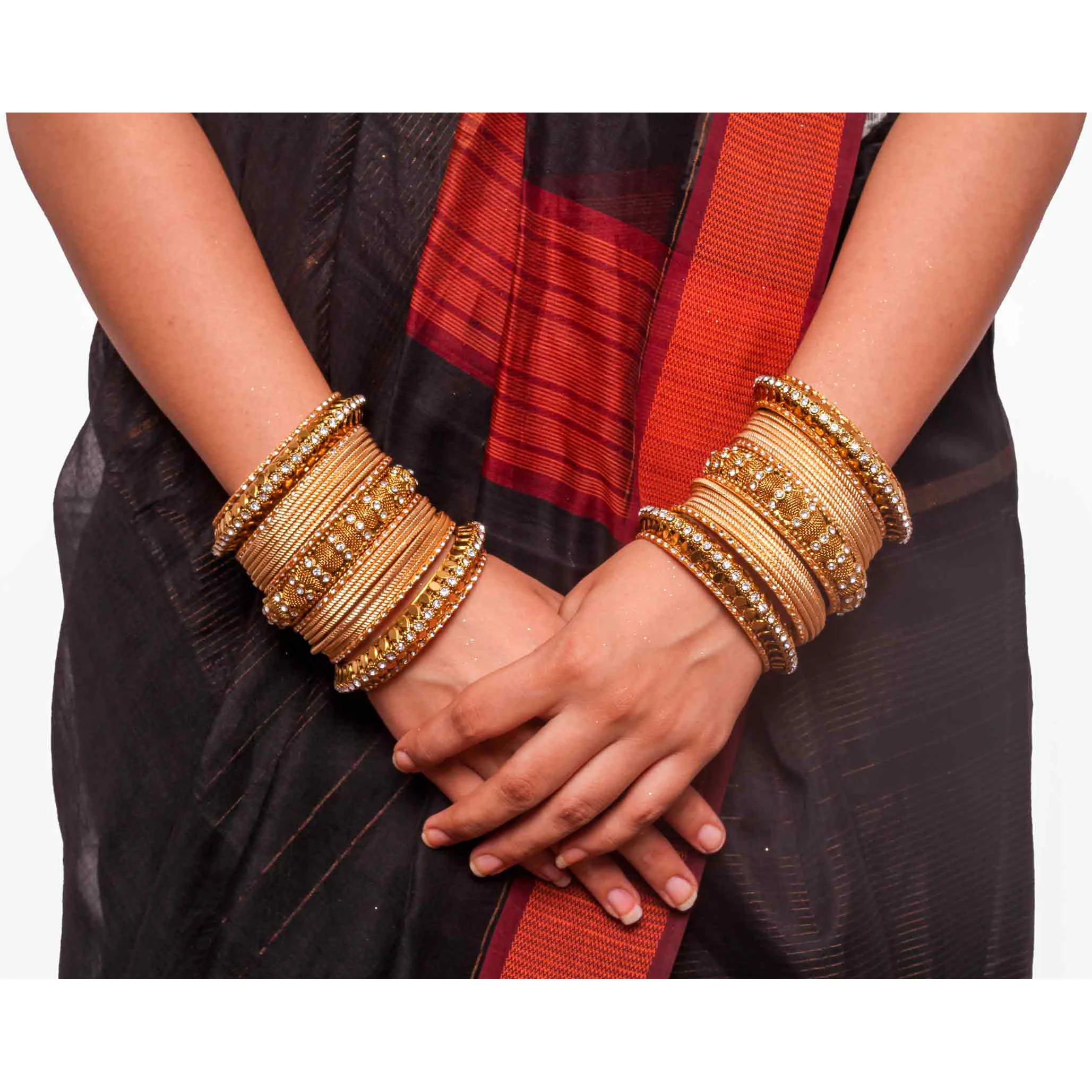 Set of 2 Traditional Solid Colored Bangle Set - Image 4
