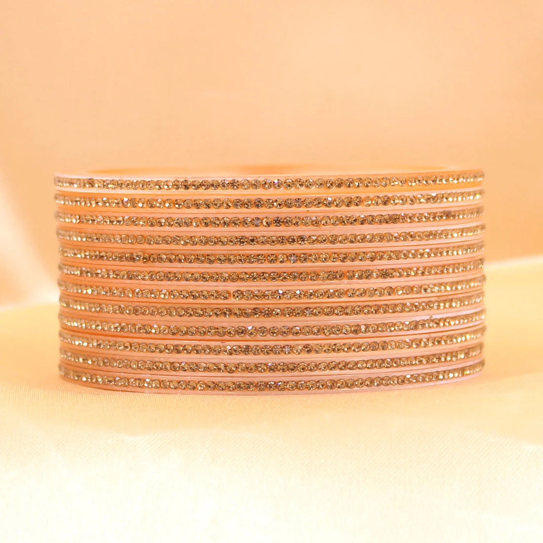 Traditional Stone Bangles for Bridal Chura Mixing by Leshya - Image 2