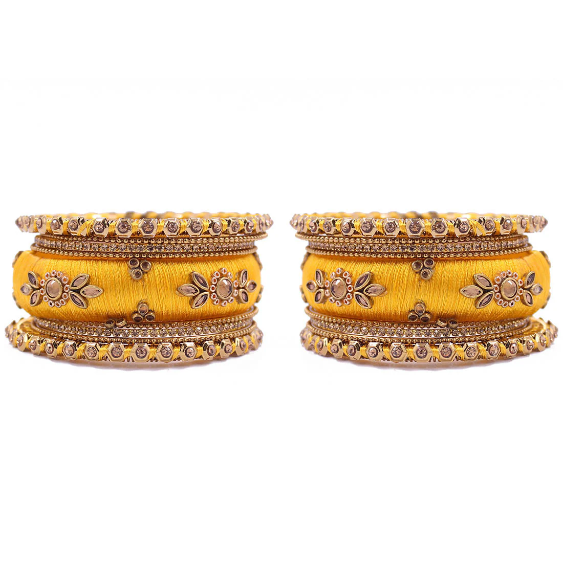 Traditional Thread Bangle set for Both hands by Leshya - Image 2