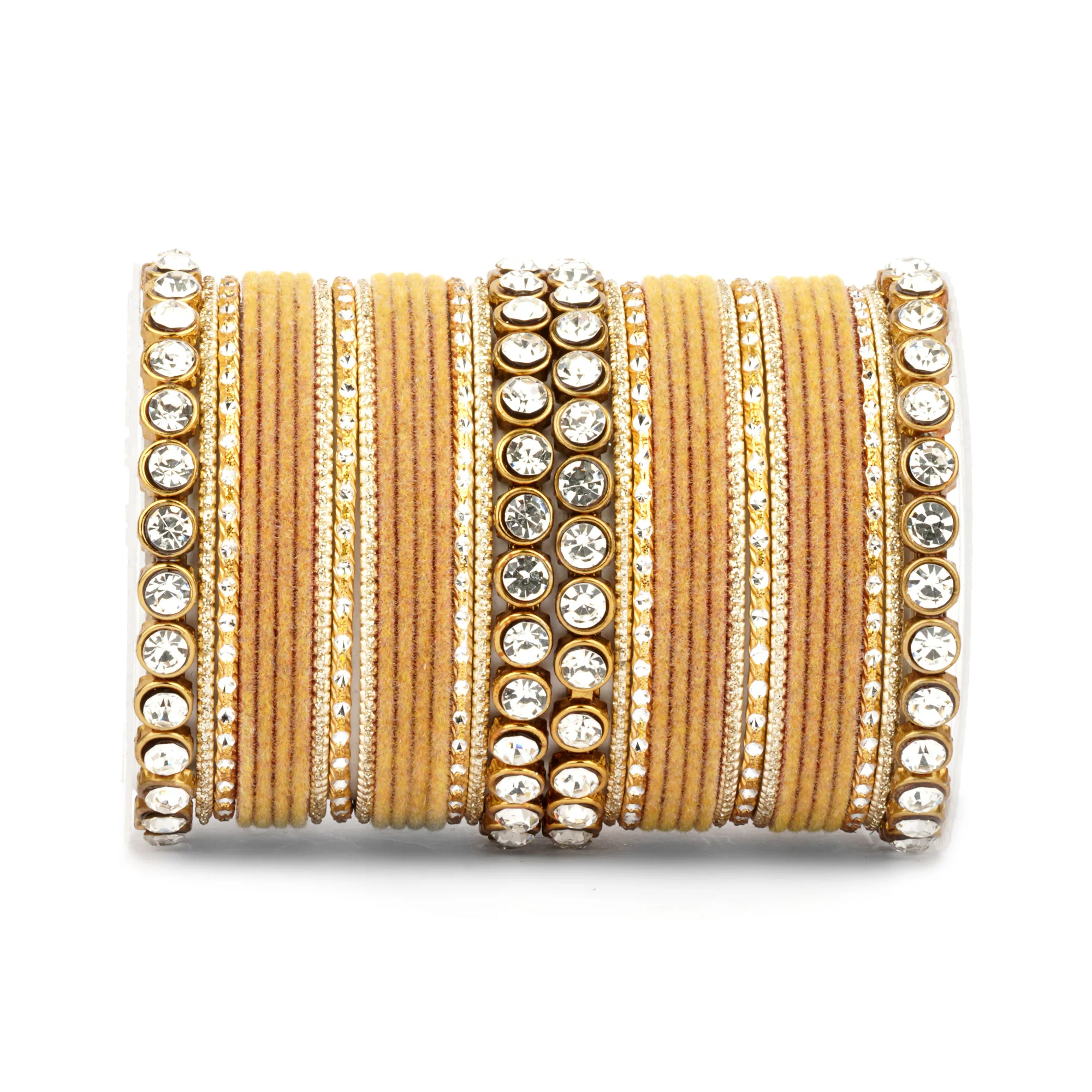 Traditional Velvet Bangle Set by Leshya with Stone Kadas for Women  (Plus Size) - Image 12