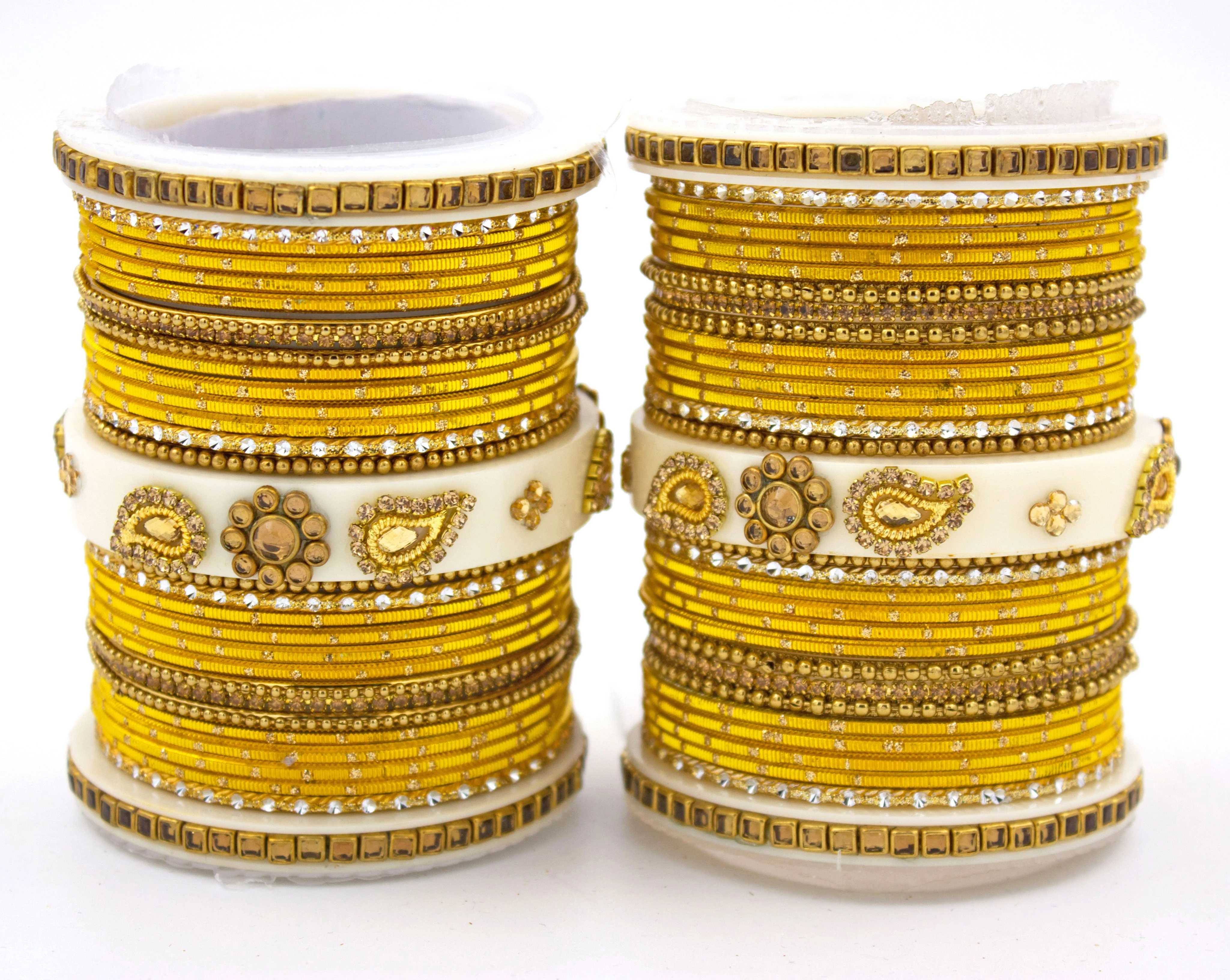 Traditonal Bridal Bangle set with golden dotted design - Image 20