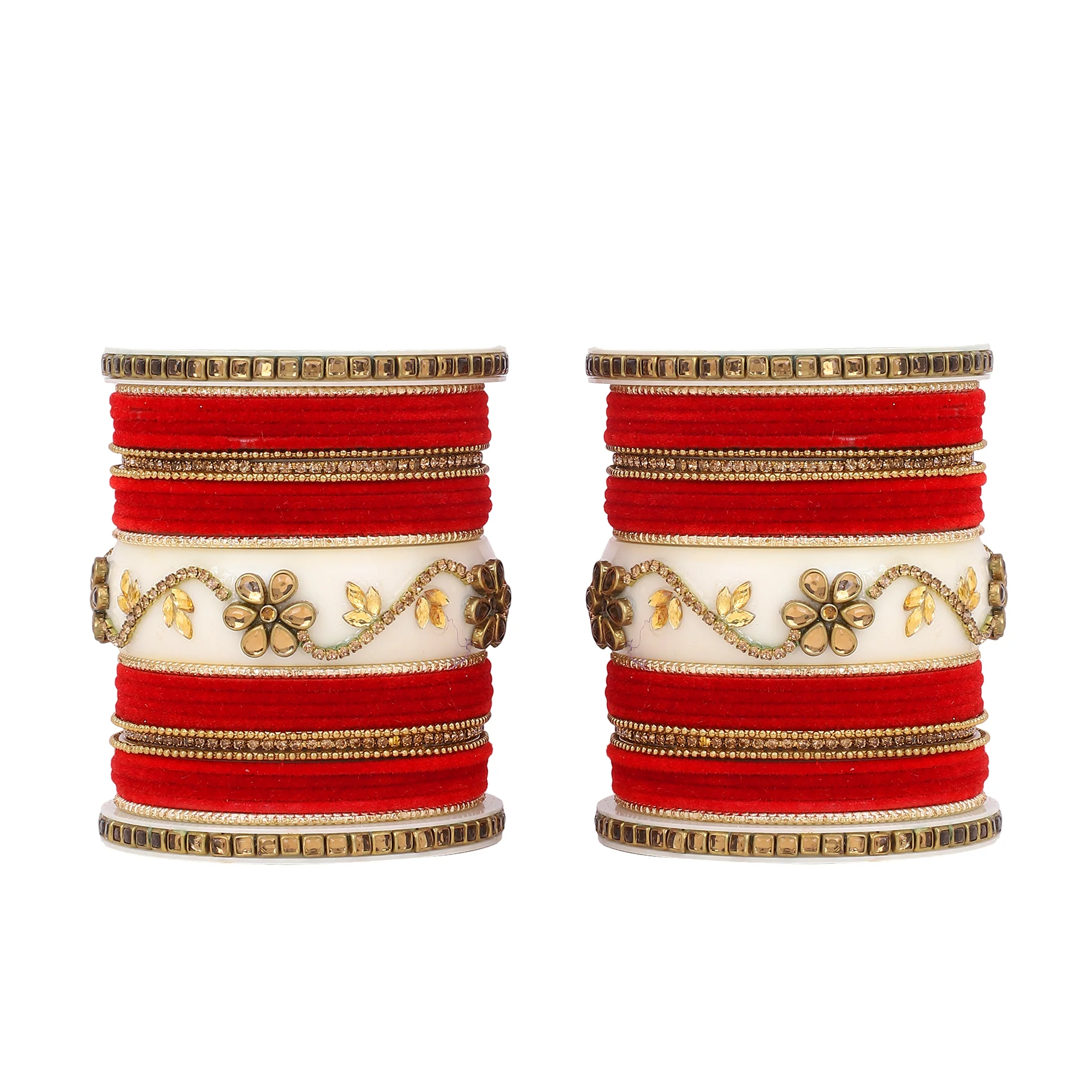 Bridal Bangle set with Velvet bangles - Image 2