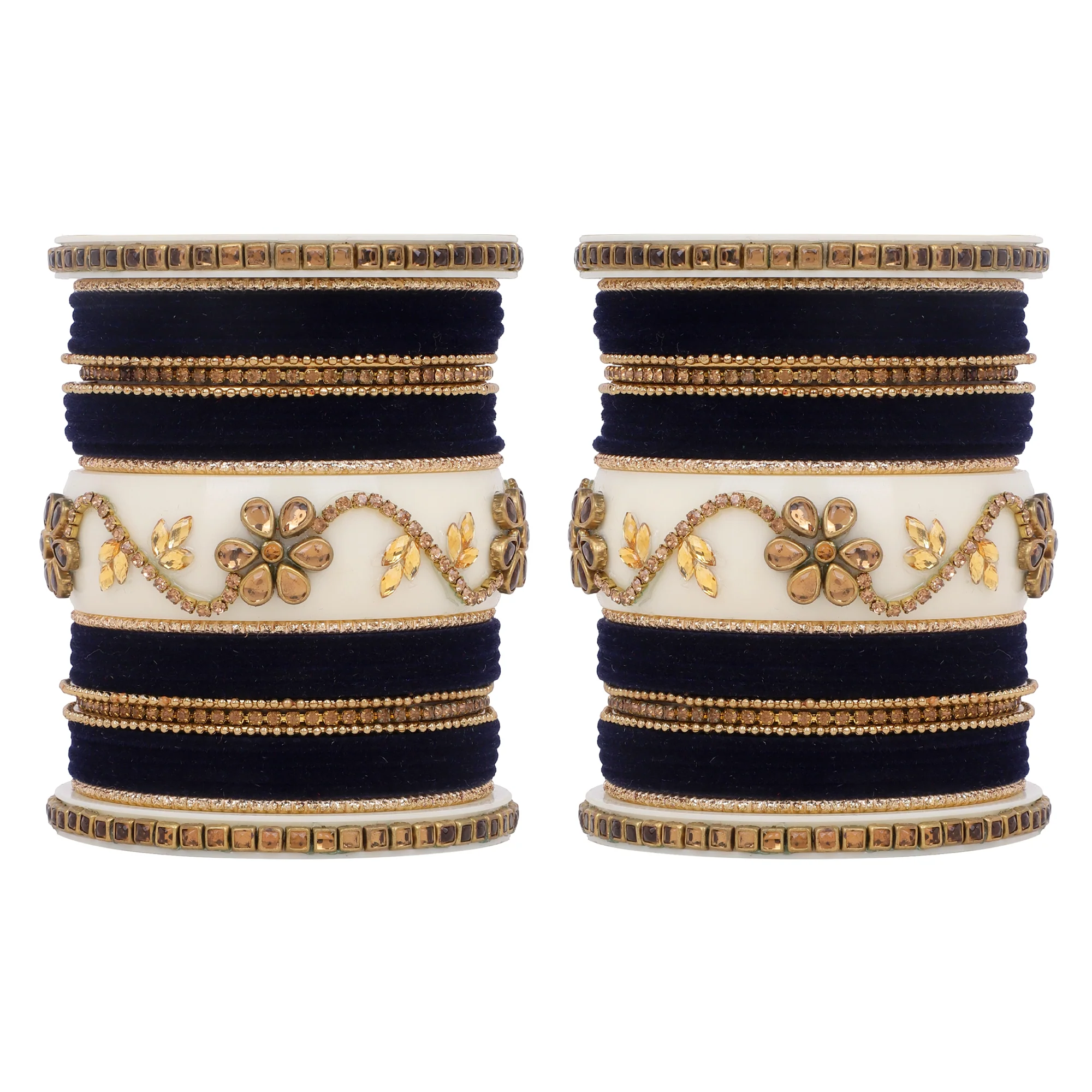 Bridal Bangle set with Velvet bangles - Image 4