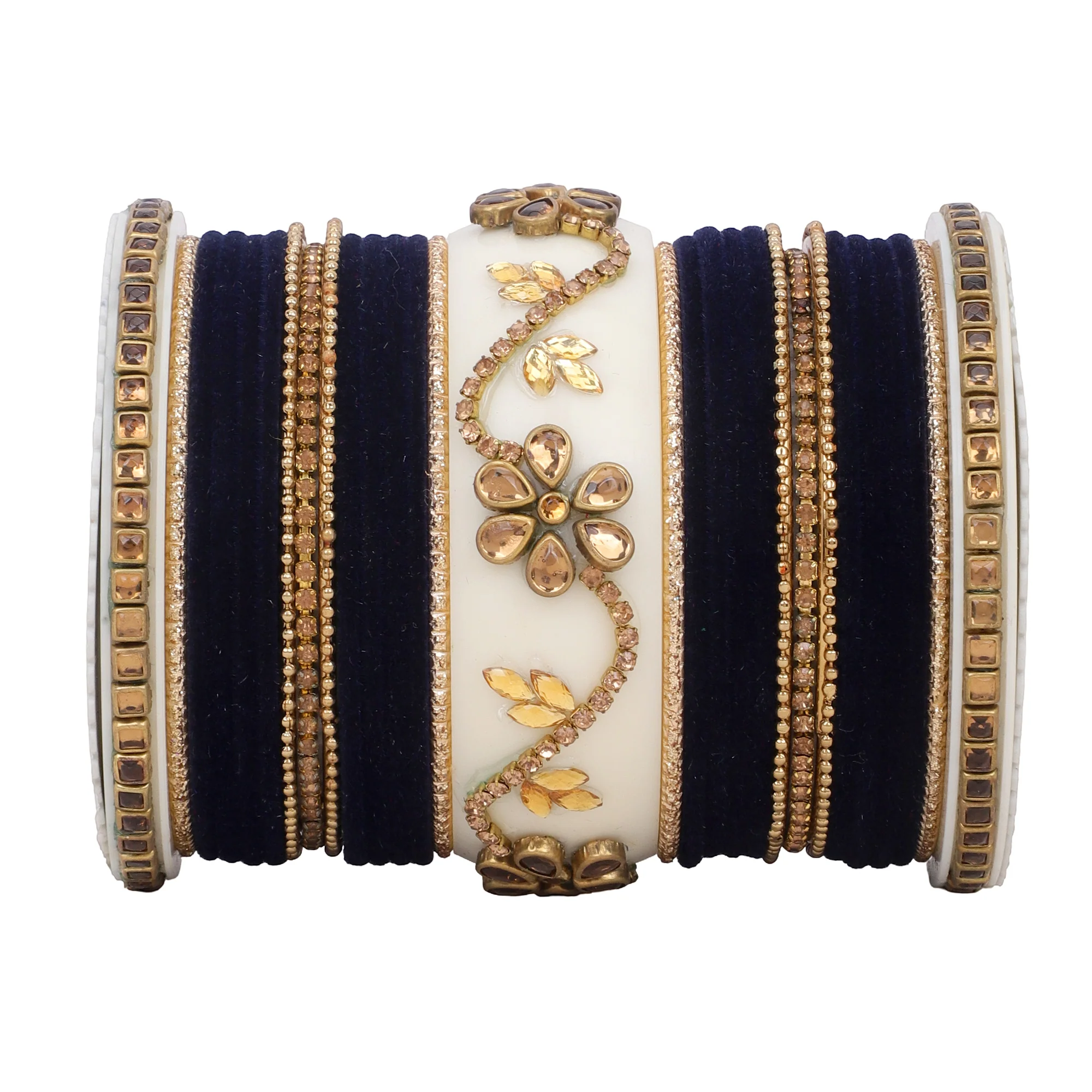 Bridal Bangle set with Velvet bangles - Image 5