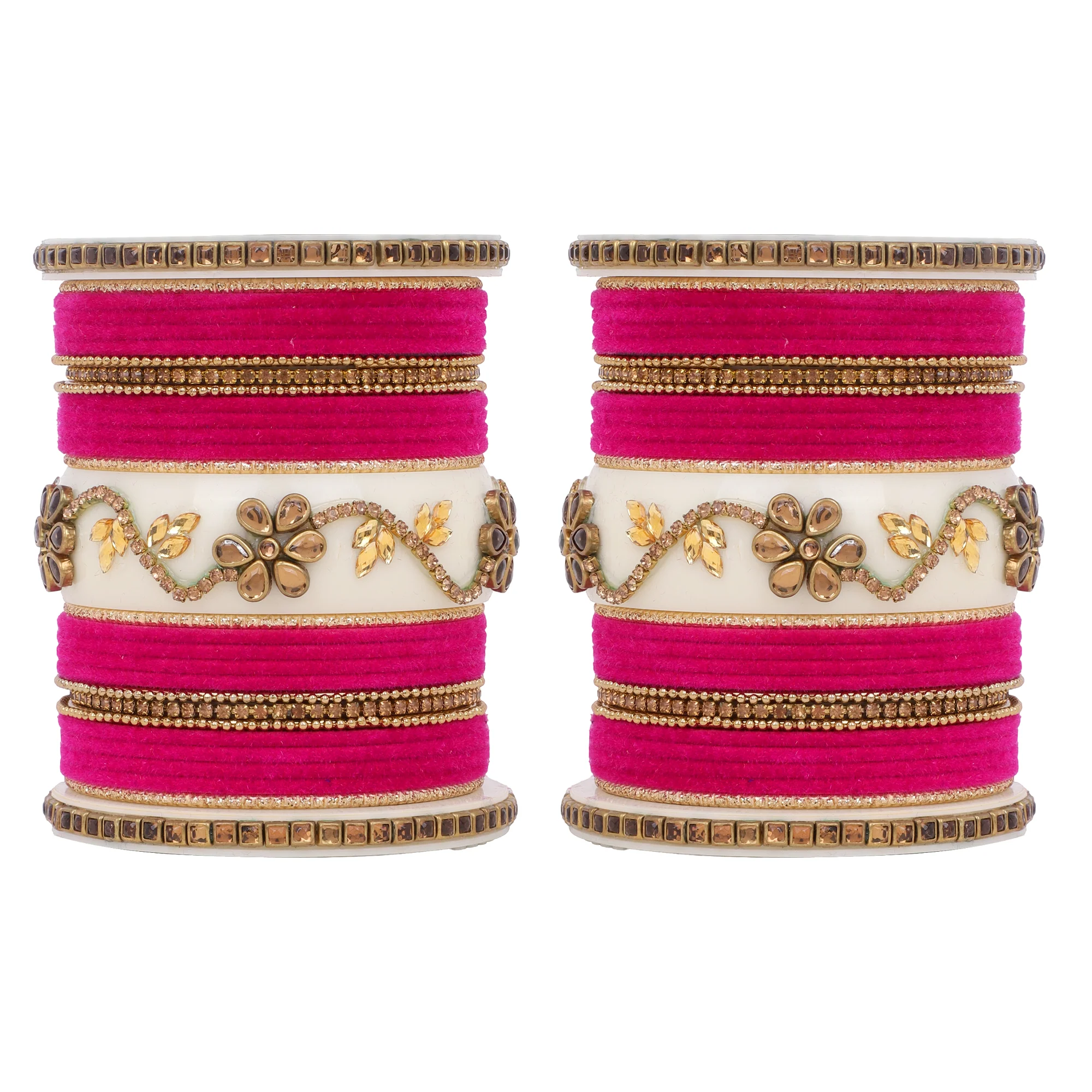Bridal Bangle set with Velvet bangles - Image 8