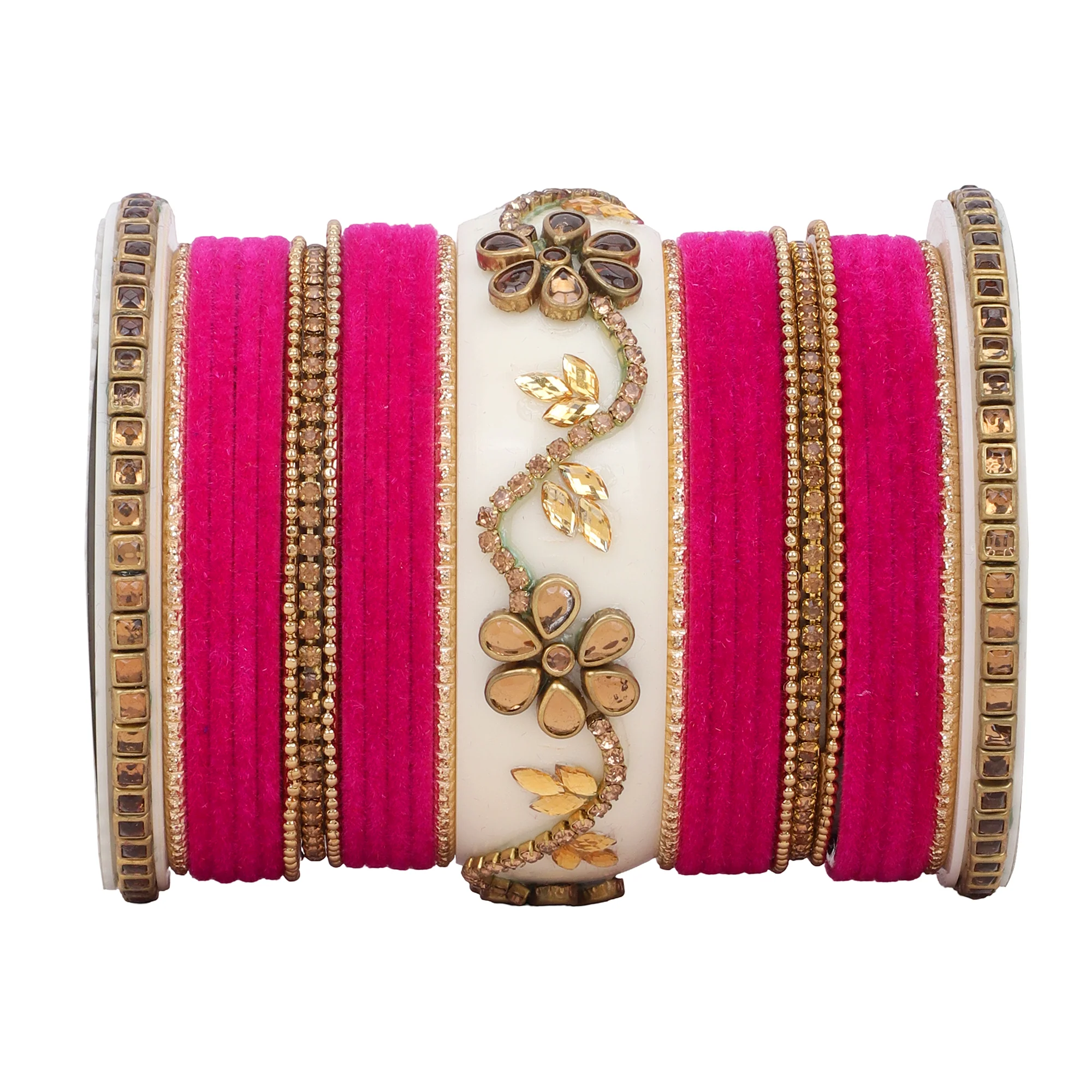 Bridal Bangle set with Velvet bangles - Image 9
