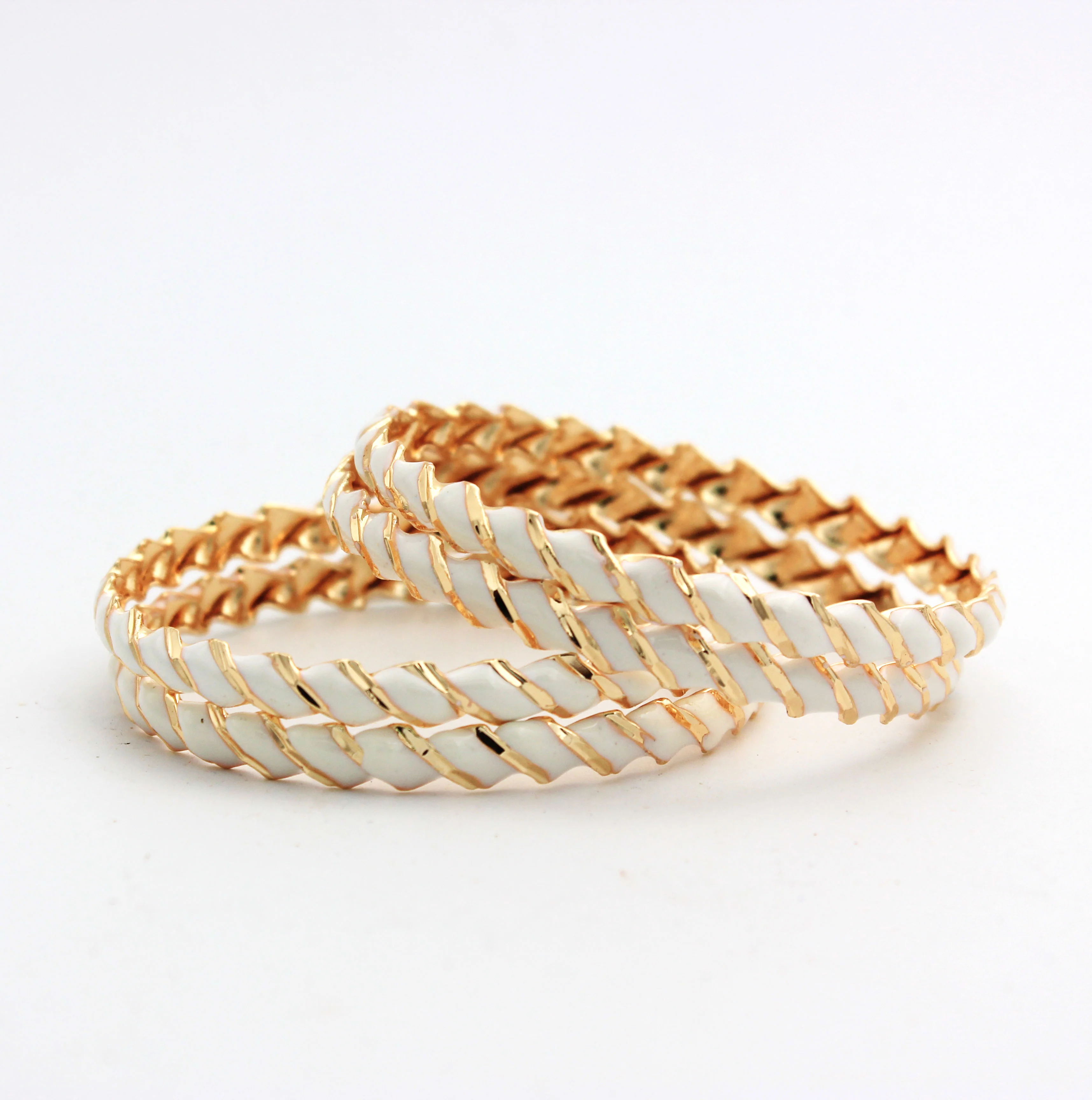 Twisted Multi-Colored Meenakari Bracelet (4pcs) - Image 6