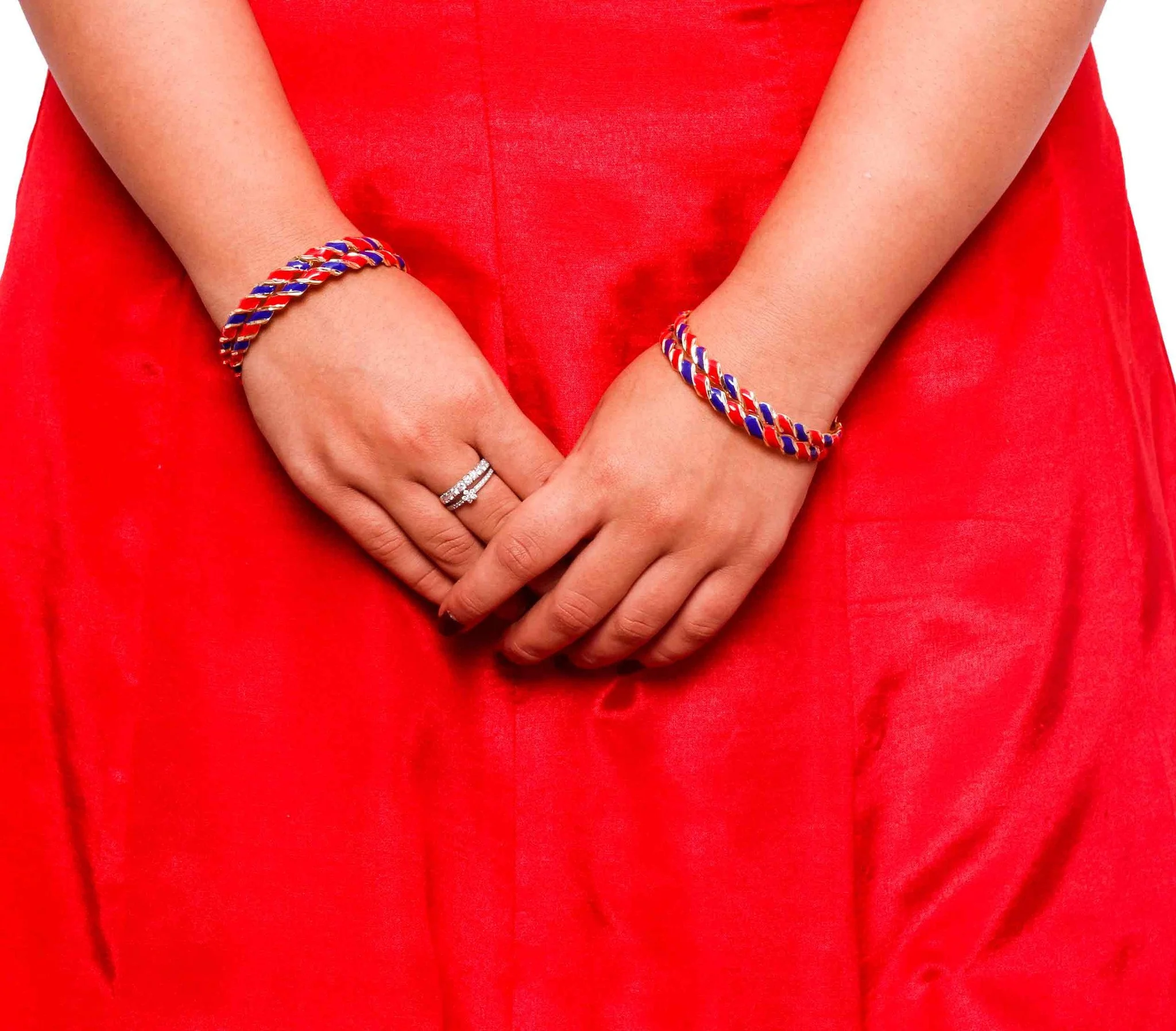 Twisted Multi-Colored Meenakari Bracelet (4pcs) - Image 9